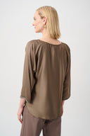Joseph Ribkoff 3/4 Dolman Sleeve Boat-Neck Tunic Style 263069
