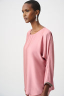 Joseph Ribkoff 3/4 Dolman Sleeve Boat-Neck Tunic Style 263069