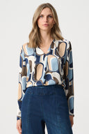 Joseph Ribkoff Satin Geometric Top Style 263071