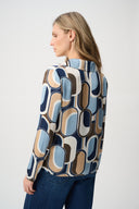 Joseph Ribkoff Satin Geometric Top Style 263071