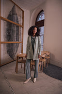 Joseph Ribkoff Jacquard Plaid A-Line Coat Style 263072