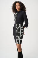 Joseph Ribkoff Geometric Color Block Dress Style 263075