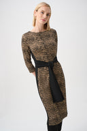 Joseph Ribkoff Abstract Jacquard Knit Sheath Dress Style 263076