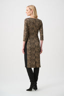 Joseph Ribkoff Abstract Jacquard Knit Sheath Dress Style 263076