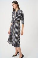 Joseph Ribkoff Printed Silky Knit Fit And Flare Dress Style 263077