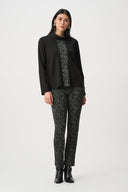 Joseph Ribkoff Abstract Jacquard Straight Pull-On Pants Style 263079