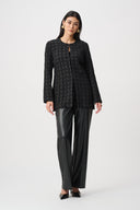 Joseph Ribkoff Textured 3D Jacquard Collarless Jacket Style 263083