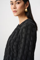 Joseph Ribkoff Textured 3D Jacquard Collarless Jacket Style 263083