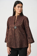 Joseph Ribkoff Animal Trapeze Jacket Style 263084