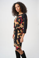 Joseph Ribkoff Abstract Print Knit Straight Dress Style 263089