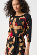 Joseph Ribkoff Abstract Print Knit Straight Dress Style 263089