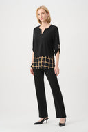 Joseph Ribkoff Silky Knit Abstract Print Straight Tunic Style 263094.