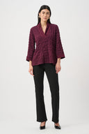 Joseph Ribkoff Bubble Jacquard & Memory Straight Top Style 263095