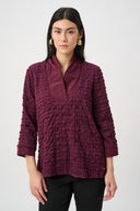 Joseph Ribkoff Bubble Jacquard & Memory Straight Top Style 263095