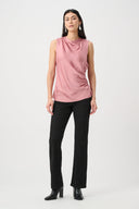 Joseph Ribkoff Satin Sleeveless Cowl Top Style 263098