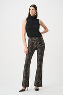 Joseph Ribkoff Jacquard Sweater Knit Fitted Turtleneck Top Style 263101