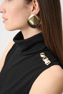 Joseph Ribkoff Jacquard Sweater Knit Fitted Turtleneck Top Style 263101