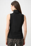 Joseph Ribkoff Jacquard Sweater Knit Fitted Turtleneck Top Style 263101