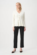 Joseph Ribkoff Foiled Silky Knit Straight Pull-On Pants Style 263104
