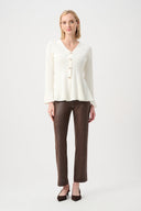 Joseph Ribkoff Foiled Silky Knit Straight Pull-On Pants Style 263104