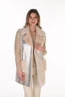 Frank Lyman Reversible Faux Fur Sleeveless Knit Jacket Style 263104
