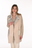 Frank Lyman Reversible Faux Fur Sleeveless Knit Jacket Style 263104