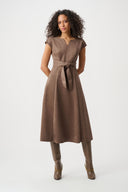 Joseph Ribkoff Scuba Suede Fit-and-Flare Dress Style 263105