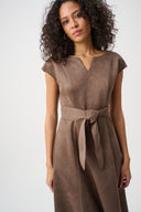Joseph Ribkoff Scuba Suede Fit-and-Flare Dress Style 263105