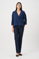 Joseph Ribkoff Boxy Top With Notched Collar Style 263109
