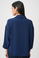 Joseph Ribkoff Boxy Top With Notched Collar Style 263109