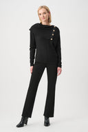 Joseph Ribkoff Jacquard Sweater Boxy Top Style 263112.