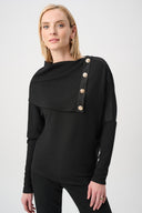 Joseph Ribkoff Jacquard Sweater Boxy Top Style 263112