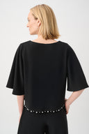 Joseph Ribkoff Flared Top With Pearl Detail Style 263116