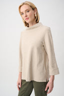 Joseph Ribkoff Sweater Funnel Collar Trapeze Top Style 263126
