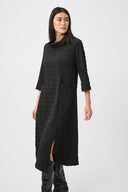 Joseph Ribkoff Bubble Jacquard Trapeze Dress With Memory Cowl Style 263132
