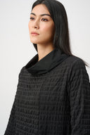 Joseph Ribkoff Bubble Jacquard Trapeze Dress With Memory Cowl Style 263132