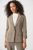 Joseph Ribkoff Melange Silky Knit Straight Blazer Style 263144.
