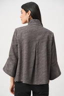 Joseph Ribkoff Geometric Jacquard Trapeze Jacket Style 263152