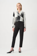 Joseph Ribkoff Satin Geometric Print Boxy Top Style 263153