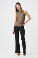 Joseph Ribkoff Faux Suede Flared Pull-On Pants Style 263160