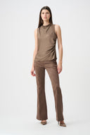 Joseph Ribkoff Faux Suede Flared Pull-On Pants Style 263160