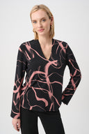 Joseph Ribkoff Abstract Print Straight Top Style 263166