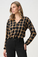 Joseph Ribkoff Abstract Print Boxy Top Style 263169