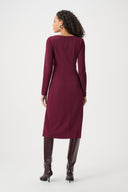 Joseph Ribkoff Draped Front Sheath Dress Style 263178