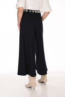 Frank Lyman Dark Blue High-Rise Culotte Pants Style 263186