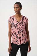 Joseph Ribkoff Animal Print Boxy Top Style 263188