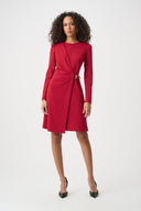Joseph Ribkoff Scuba Crepe A-Line Wrap Dress Style 263196