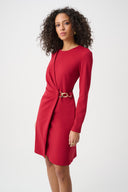 Joseph Ribkoff Scuba Crepe A-Line Wrap Dress Style 263196