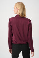 Joseph Ribkoff Satin V-Neck Cocoon Top Style 263204