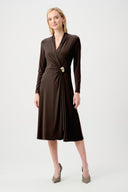 Joseph Ribkoff Melange Silky Knit Wrap Dress Style 263211.
